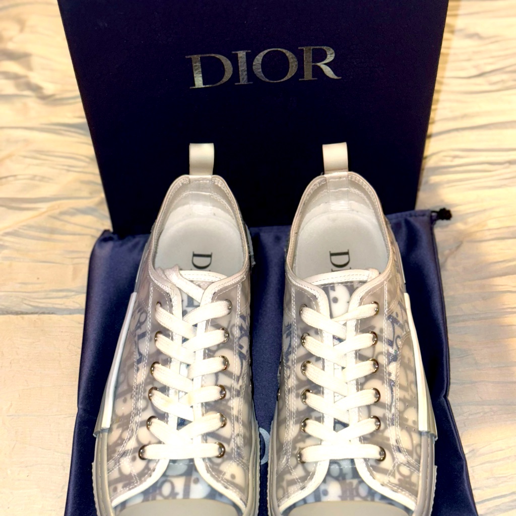 Dior White And Gray Sneakers